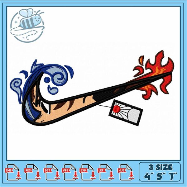 Dynamic Wave and Flame Embroidery Design Files