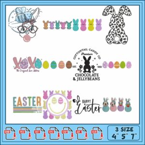 Easter Embroidery Bundle for Spring Crafts Fun