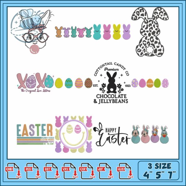 Easter Embroidery Bundle for Spring Crafts Fun