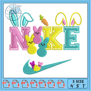 Easter Peeps Nike Embroidery Design