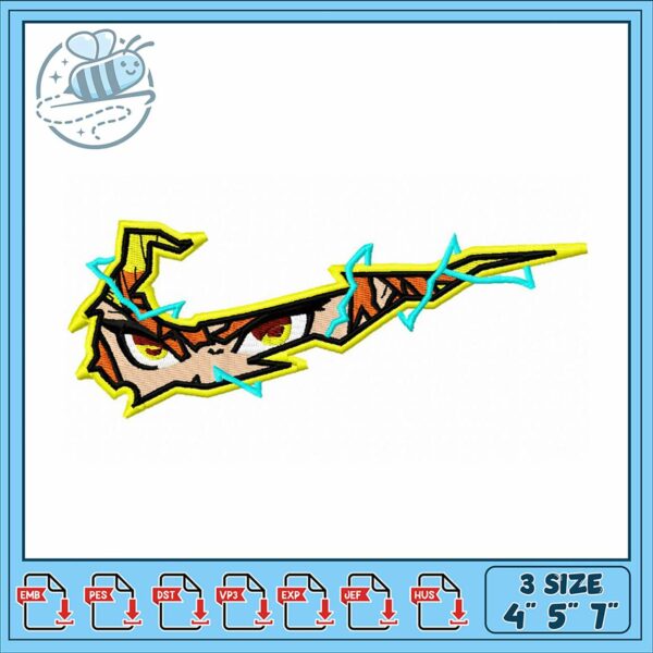 Electric Eye Embroidery Design in Three Sizes