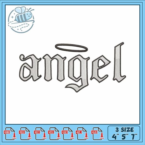 Elegant Angel Embroidery Design for All Projects