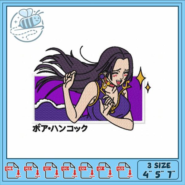 Elegant Embroidery Design of Stylish Character Art