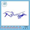 Elegant Dragon Silhouette Embroidery Design 3 Sizes