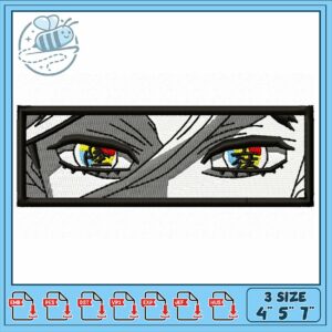 Elegant Eye Embroidery Design Three Sizes Available