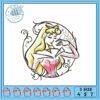 Elegant Moon Silhouette Embroidery Design Set