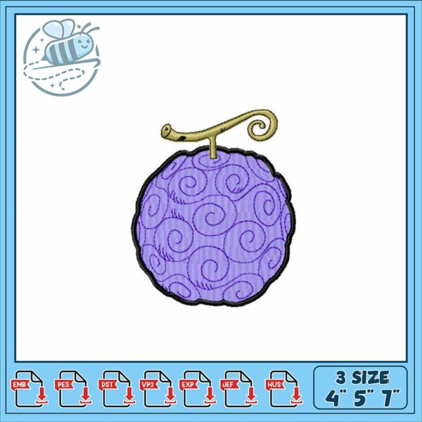 Elegant Purple Ornament Embroidery Design Download