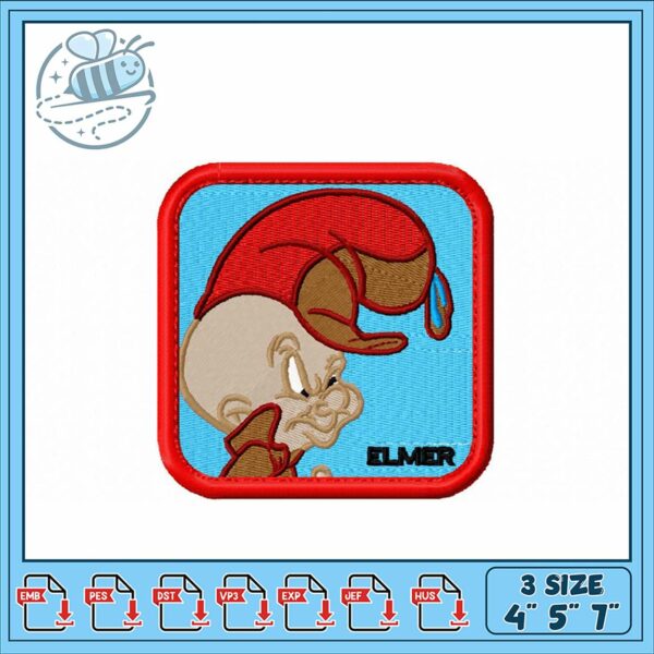 Elmer Fudd Embroidery Design for Stitching Projects