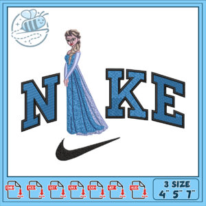 Elsa Nike Embroidery Design