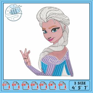 Elsa deisgn disney embroidery