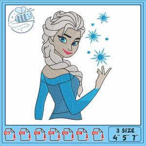 Elsa princess art embroidery, elsa frozen dress disney​ embroidery