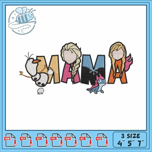 Elsa princess design embroidery, frozen elsa disney princess​ embroidery