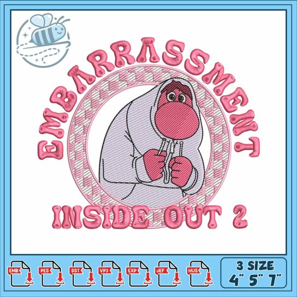 Embarrassment inside out embroidery, cast of inside out 1​ embroidery