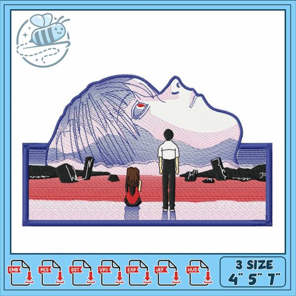 Embroidered Art Design of Dreamlike Landscape Scene