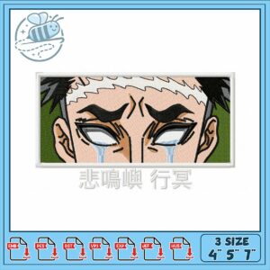 Embroidered Design of Emotional Character Face Art