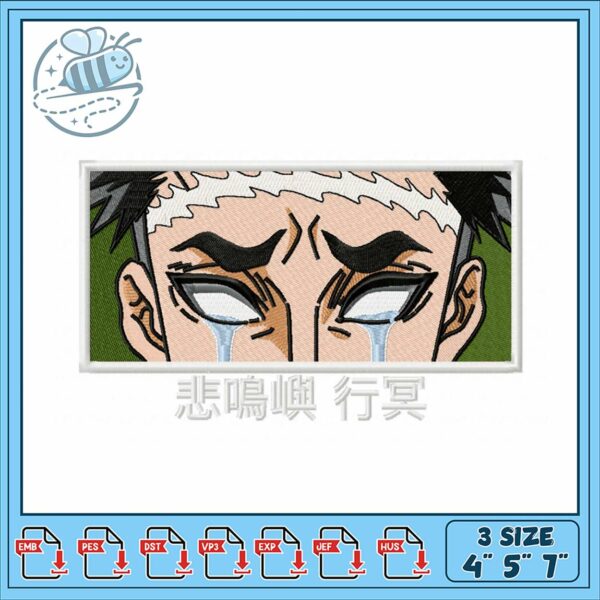 Embroidered Design of Emotional Character Face Art