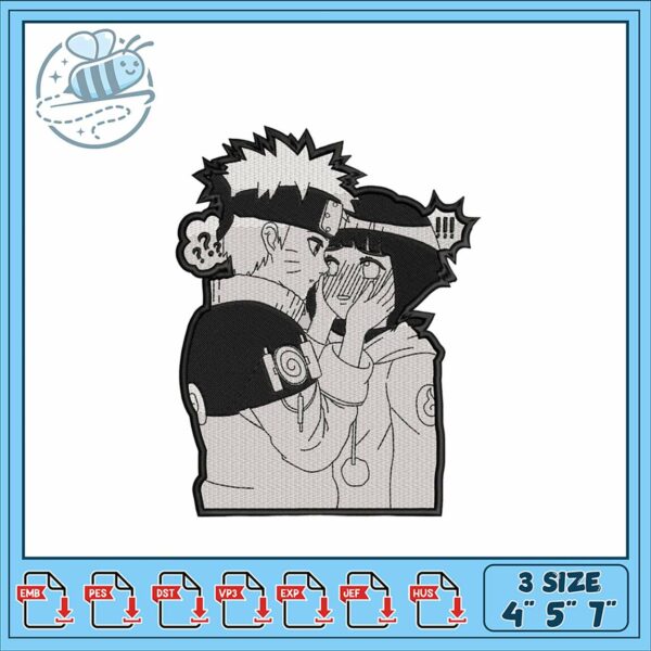 Embroidered Naruto Couple Design for Memorable Keepsakes