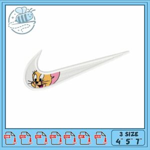 Embroidered Nike Swoosh Design with Tweety Bird
