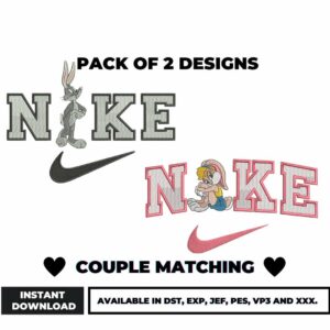 Embroidery Bundle for Couples Matching Designs