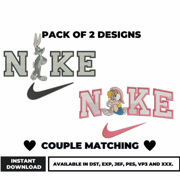 Embroidery Bundle for Couples Matching Designs