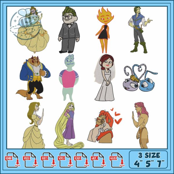 Embroidery Bundle of Beloved Cartoon Characters