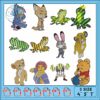 Embroidery Bundle with Fun Cartoon Characters Design