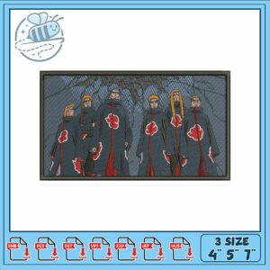 Embroidery Design Akatsuki Characters for Stitch Craft