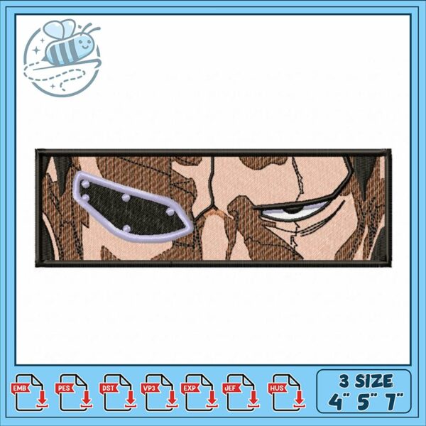Embroidery Design Anime Character Eye Patch Style