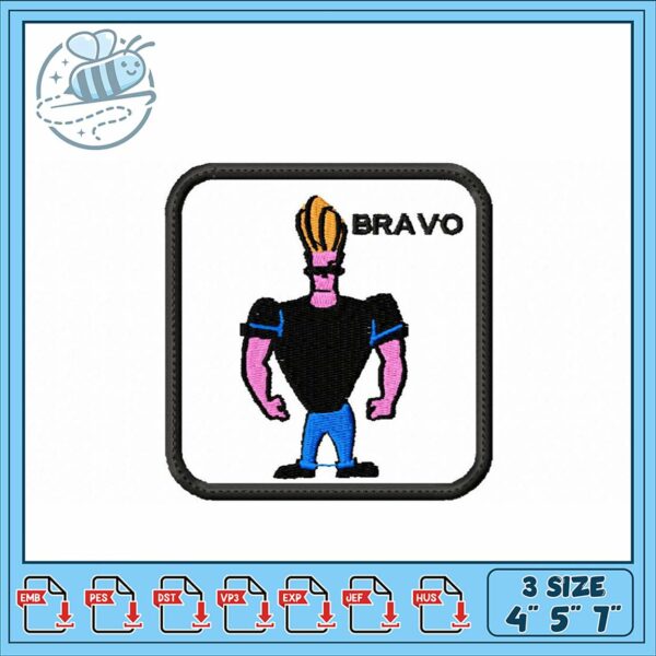 Embroidery Design Bravo Cartoon Character Patch