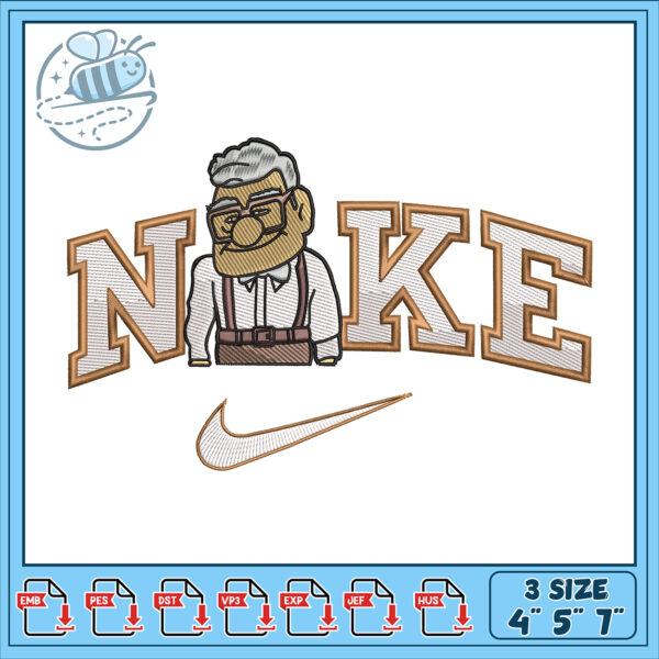 Embroidery Design Carl Fredricksen Nike