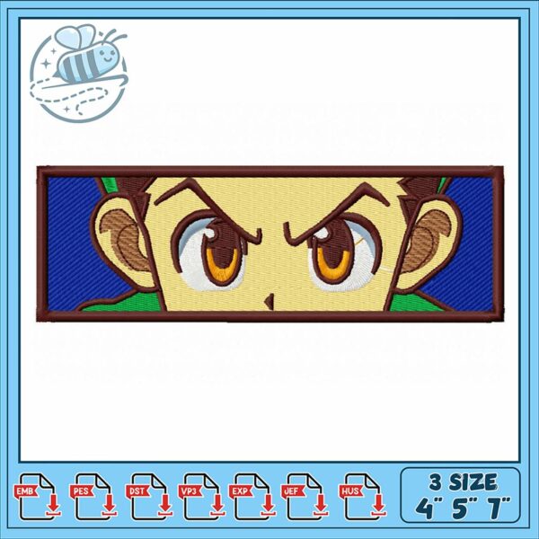 Embroidery Design Cartoon Face Patch Three Sizes