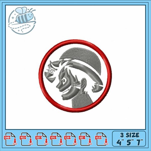 Embroidery Design Cool Character Patch 3 SizesAvailable
