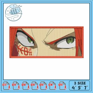 Embroidery Design Fierce Anime Character Eyes 4X5X7