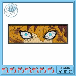 Embroidery Design Fierce Eyes of Character Art