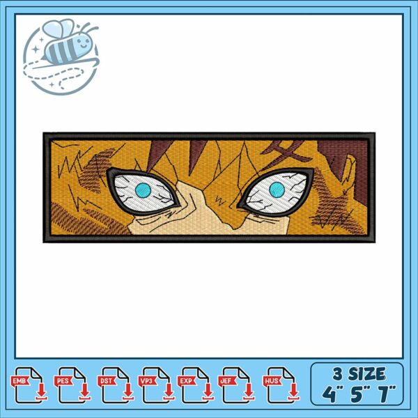 Embroidery Design Fierce Eyes of Character Art