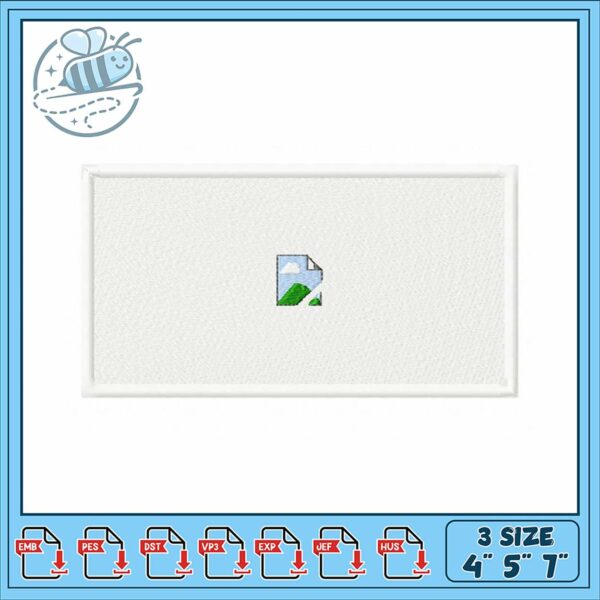 Embroidery Design File for Scenic Landscape Art