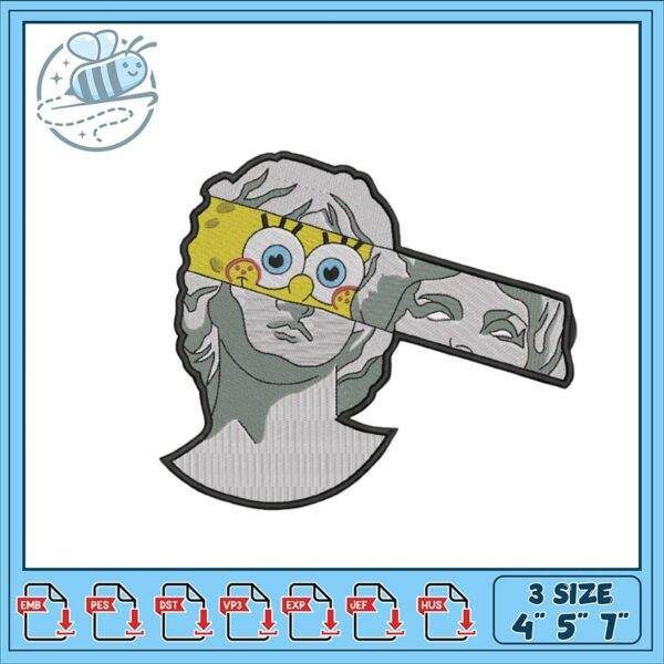 Embroidery Design Fun Cartoon Character Head Art
