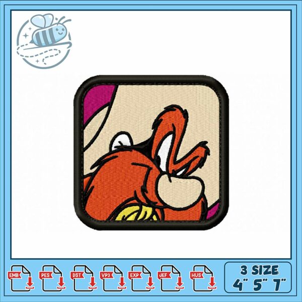 Embroidery Design Fun Cartoon Character Patch 4 5 7