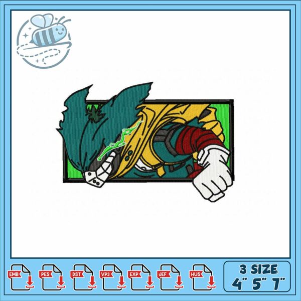 Embroidery Design Inspired by Action Cartoon Hero