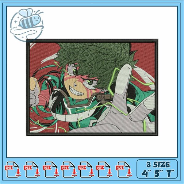 Embroidery Design Inspired by Heroic Anime Character