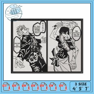 Embroidery Design Manga Battle Scene Art for Stitching
