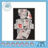 Embroidery Design Manga Character Black and White Art