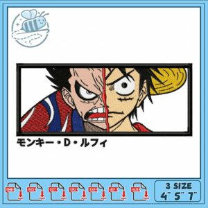 Embroidery Design Monkey D Luffy Anime Art Patch