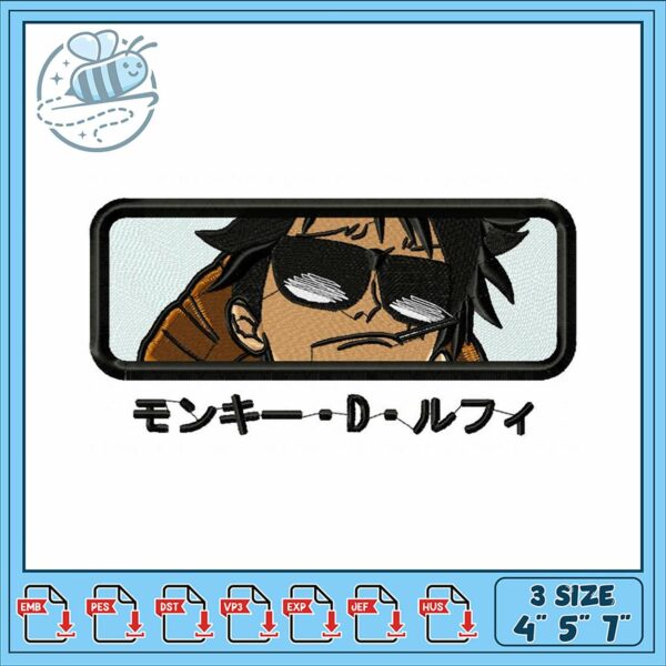 Embroidery Design Monkey D Luffy Patch for Crafting