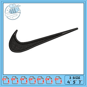 Embroidery Design Nike Swoosh 3 Size Options