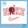 Embroidery Design Nike Swoosh with Initial W