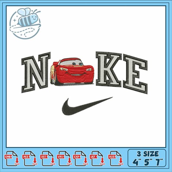 Embroidery Design Noke Cars Theme for Kids Apparel