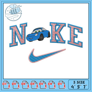 Embroidery Design Noke Name with Car