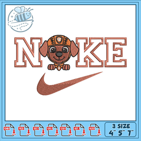 Embroidery Design Noke Puppy Nike