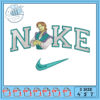 Embroidery Design Prince with Rose Nike Logo